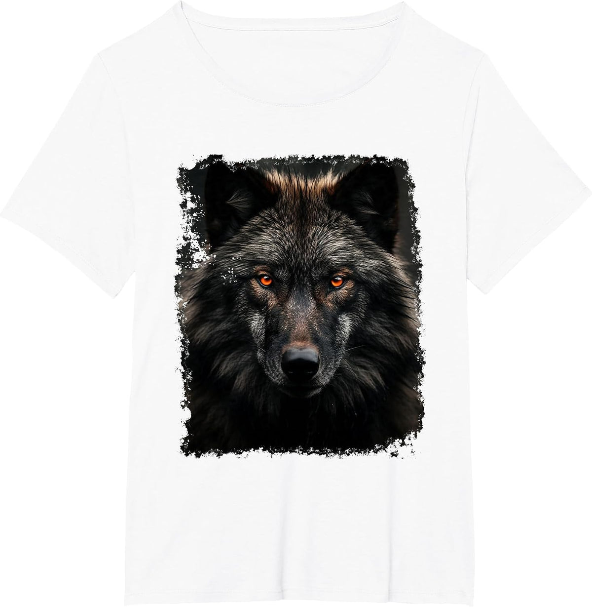 Black Wolf T-Shirt - White