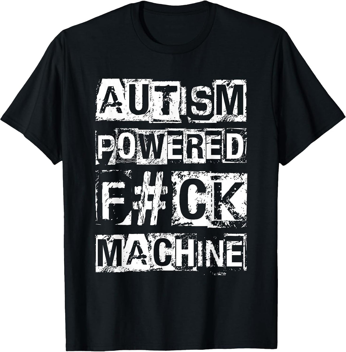Autism Powered F#CK Machine Autism Empowerment T-Shirt - Black