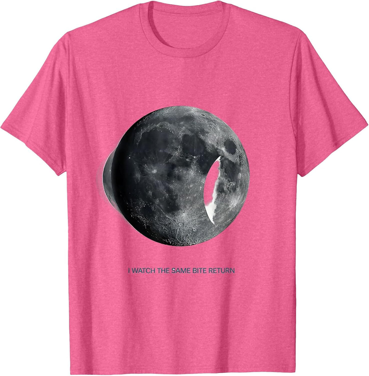 I Watch The Same Bite Return Editorial Conceptual Astronomy T-Shirt - Pink Heather