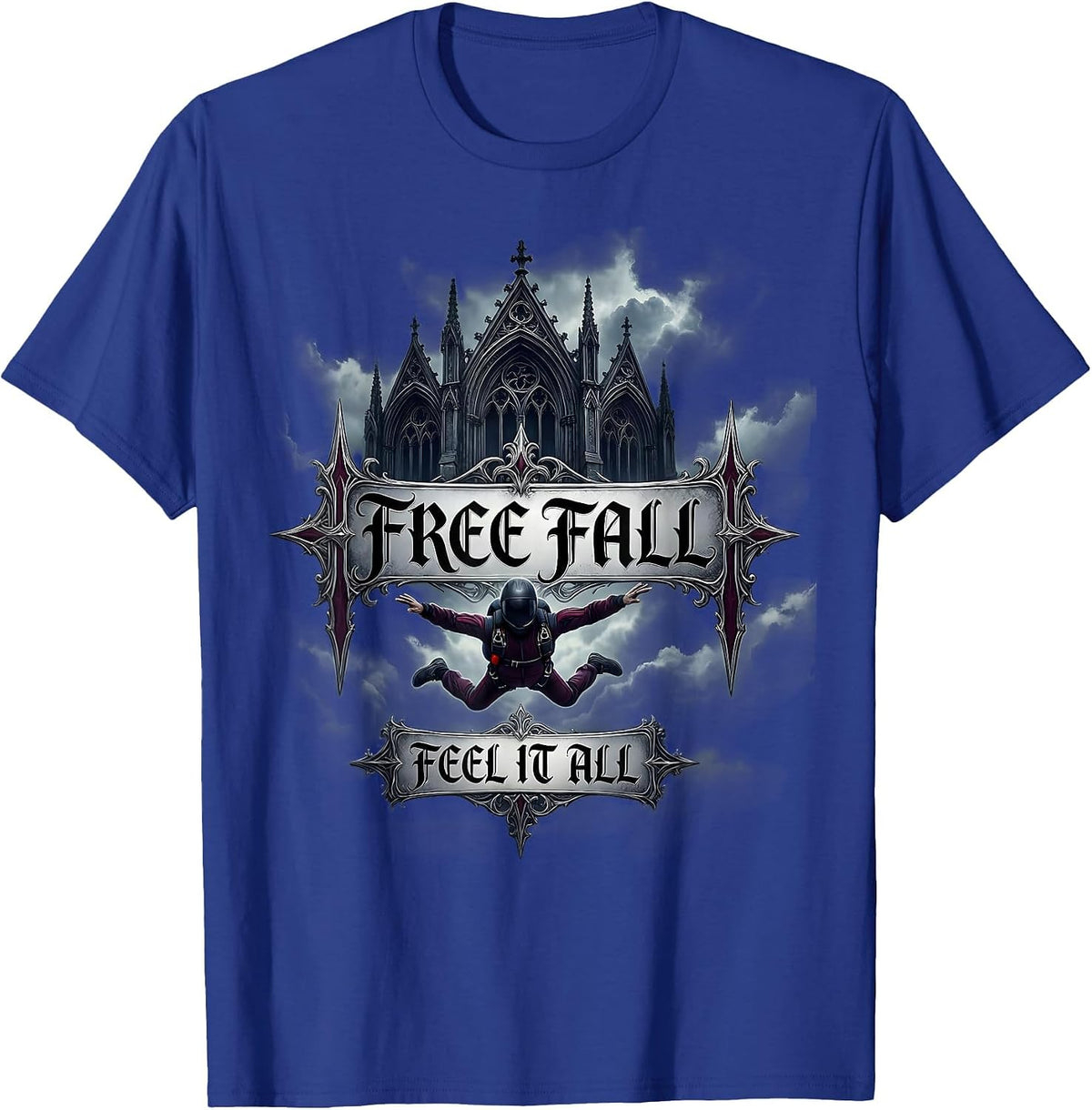 Free Fall Feel It All Autumn Season Design T-Shirt - Royal Blue