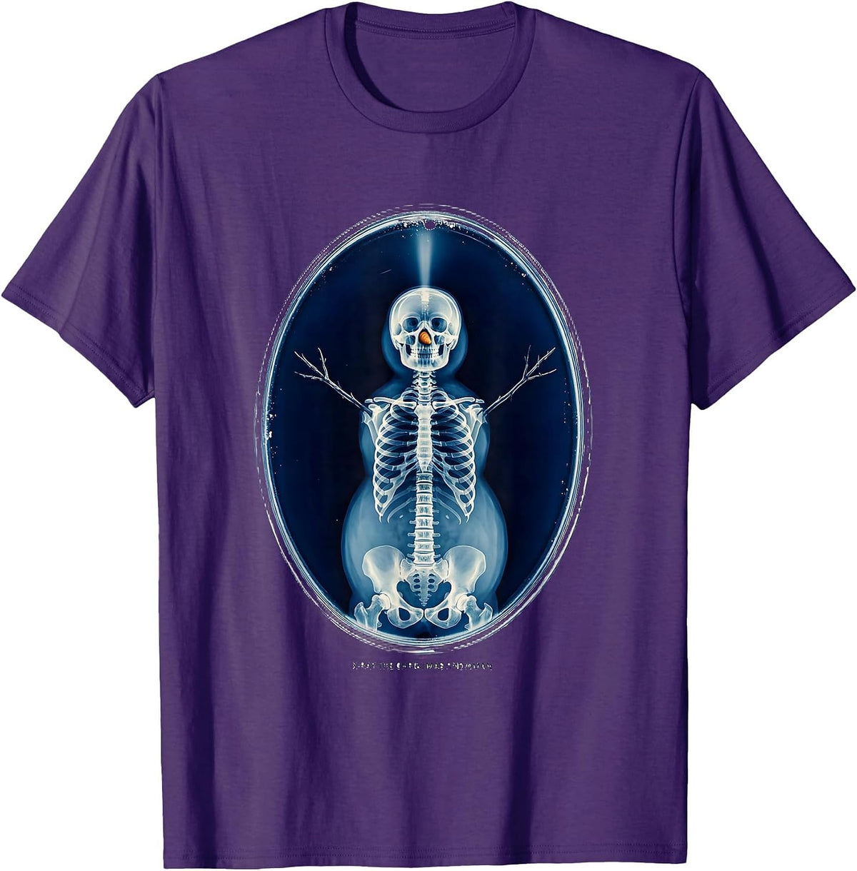 X-Ray The Christmas Snowman Funny Radiology Tech Christmas T-Shirt - Purple