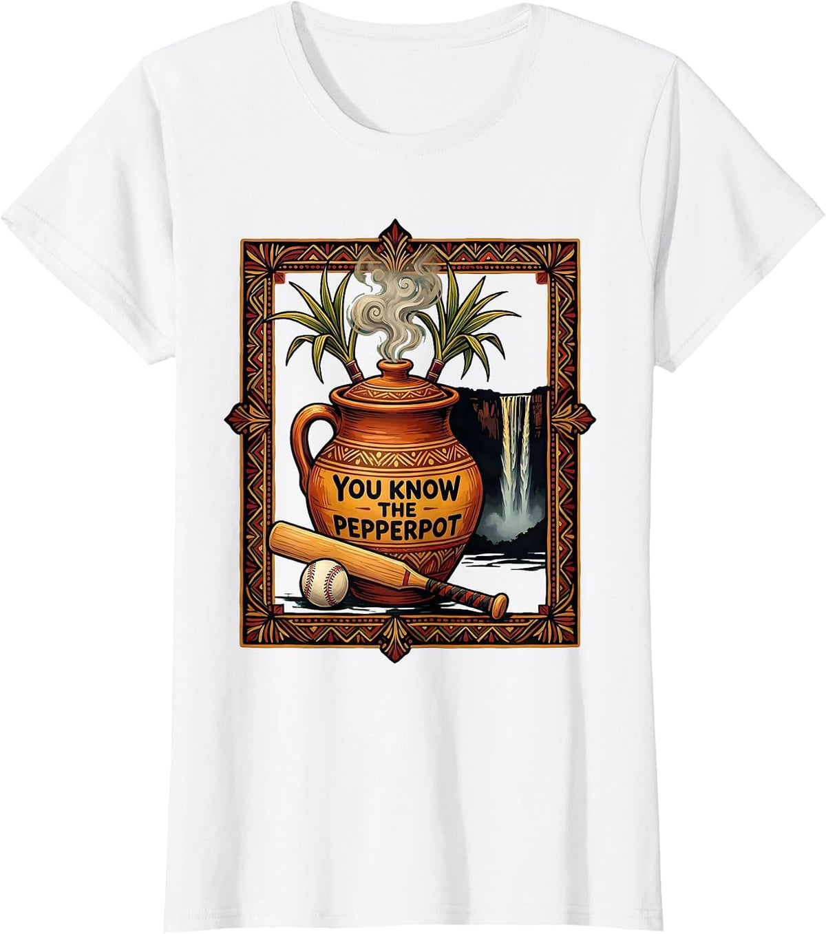 You Know The Pepperpot Folk Art Guyanese National Pride T-Shirt - White