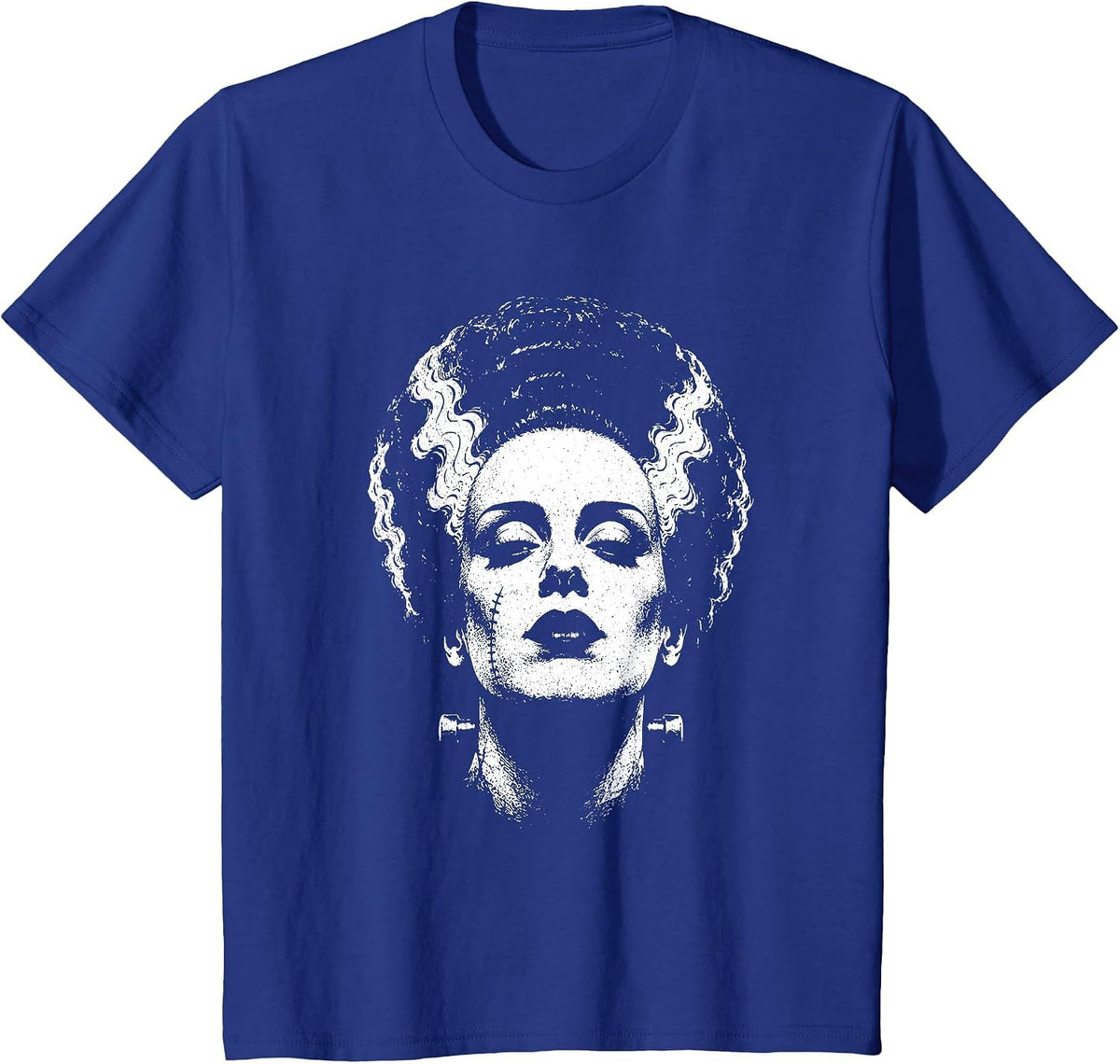 Frankenstein Monster and Bride Halloween Matching Couple T-Shirt - Royal Blue
