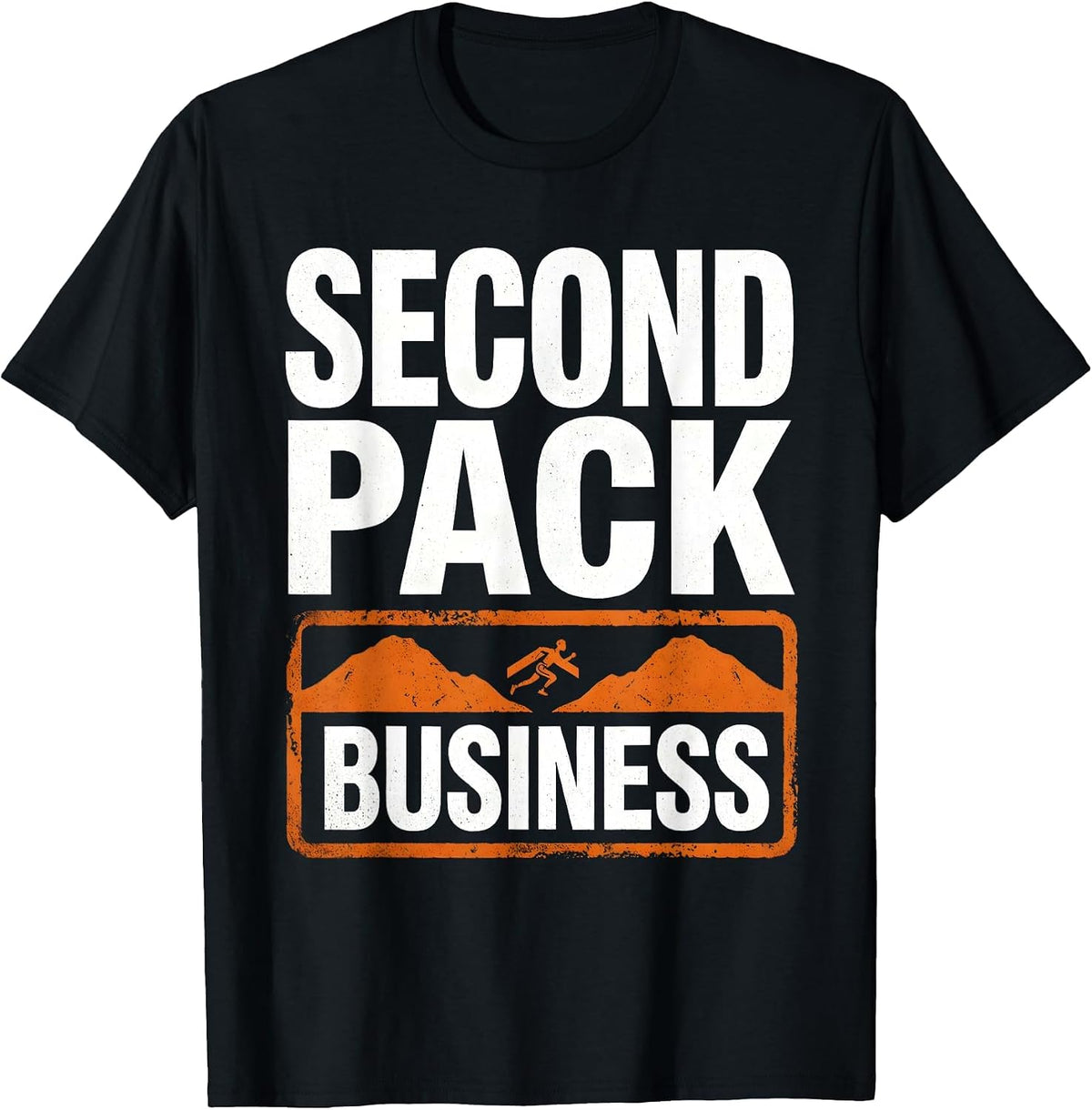 Men's Second Pack Business Funny Cross Country Runner Gift T-Shirt - Black
