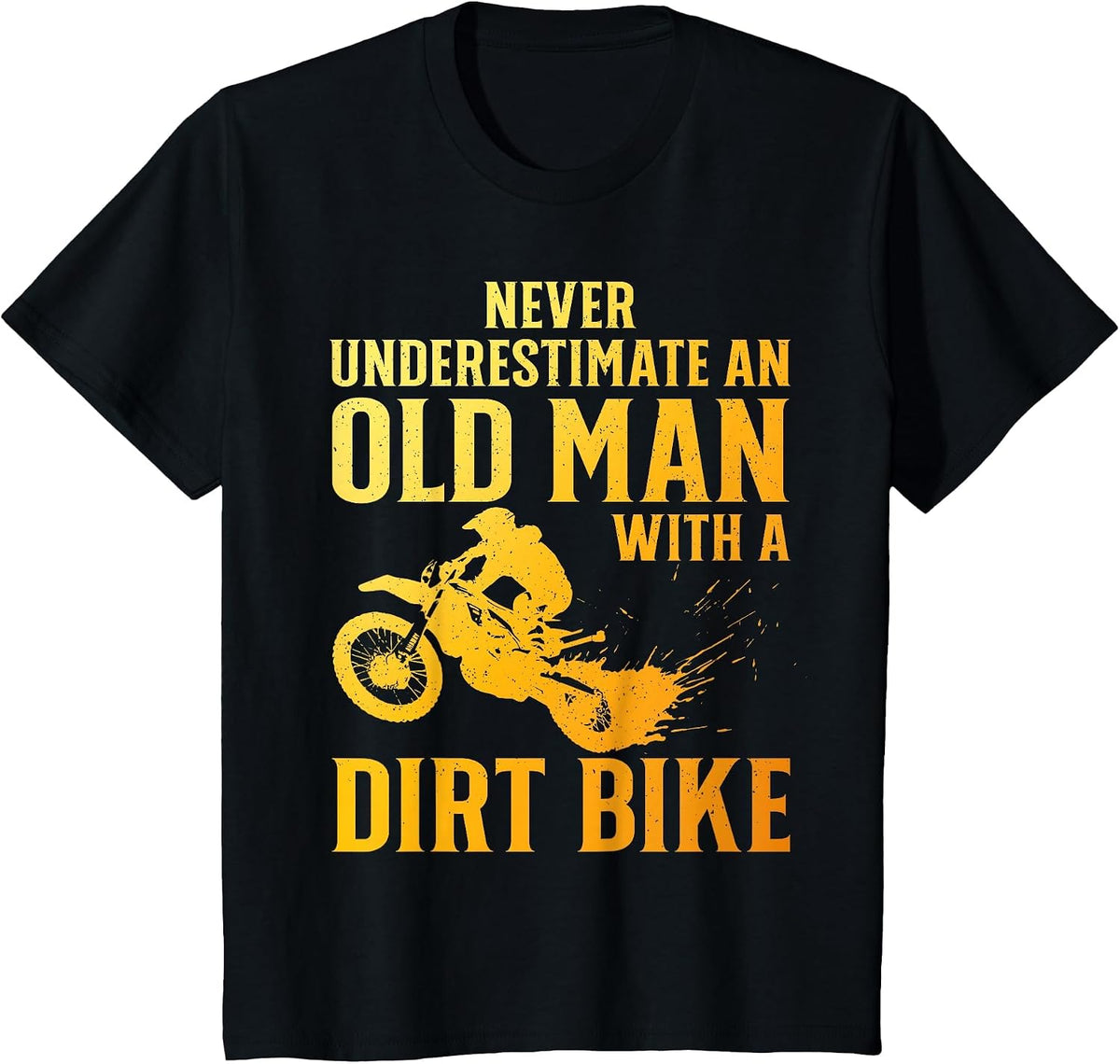 Dirt Bike Art for Men Grandpa Dad Dirtbike Dirt Bike Lover T-Shirt - Black