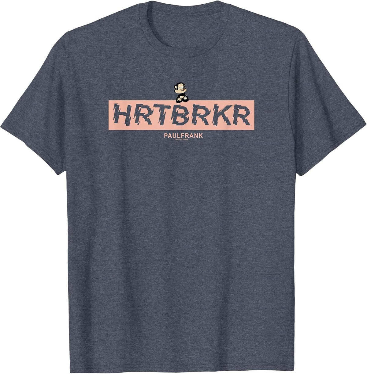 Paul Frank Valentine's Day Julius HRTBRKR T-Shirt - Heather Blue