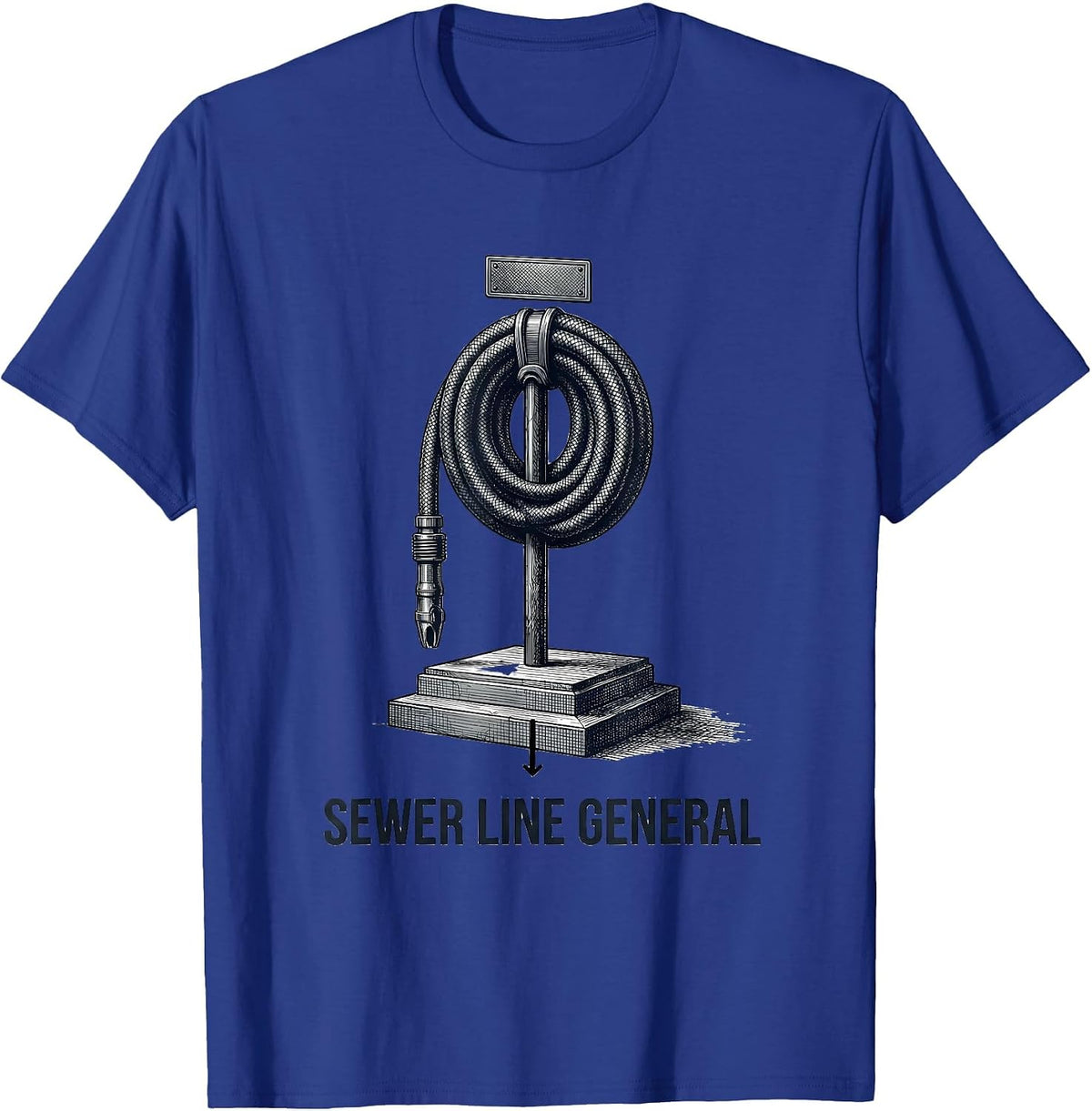 Men's Sewer Line General Funny Plumber Dad Joke Plumbing Gift T-Shirt - Royal Blue