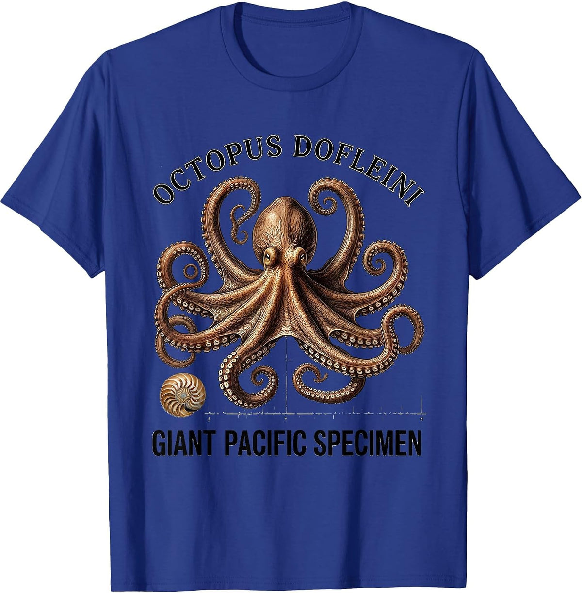 Men's Octopus Dofleini: Giant Pacific Specimen Vintage T-Shirt - Royal Blue