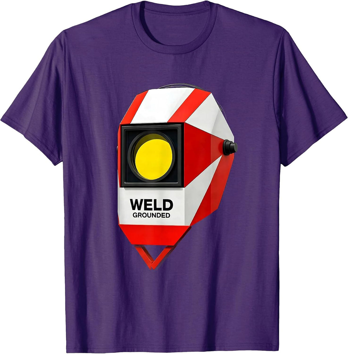 Men's Weld Grounded Bauhaus Modernist Welder Trade Humor Gift T-Shirt - Purple