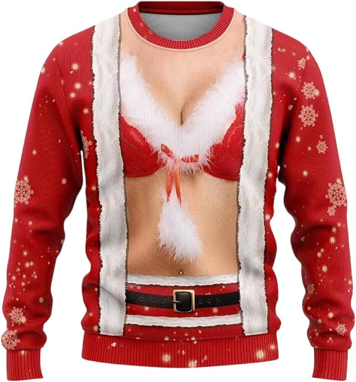 RTRDE Mens Ugly Christmas Sweater Crew Neck Knit Sweatshirt - Complexion