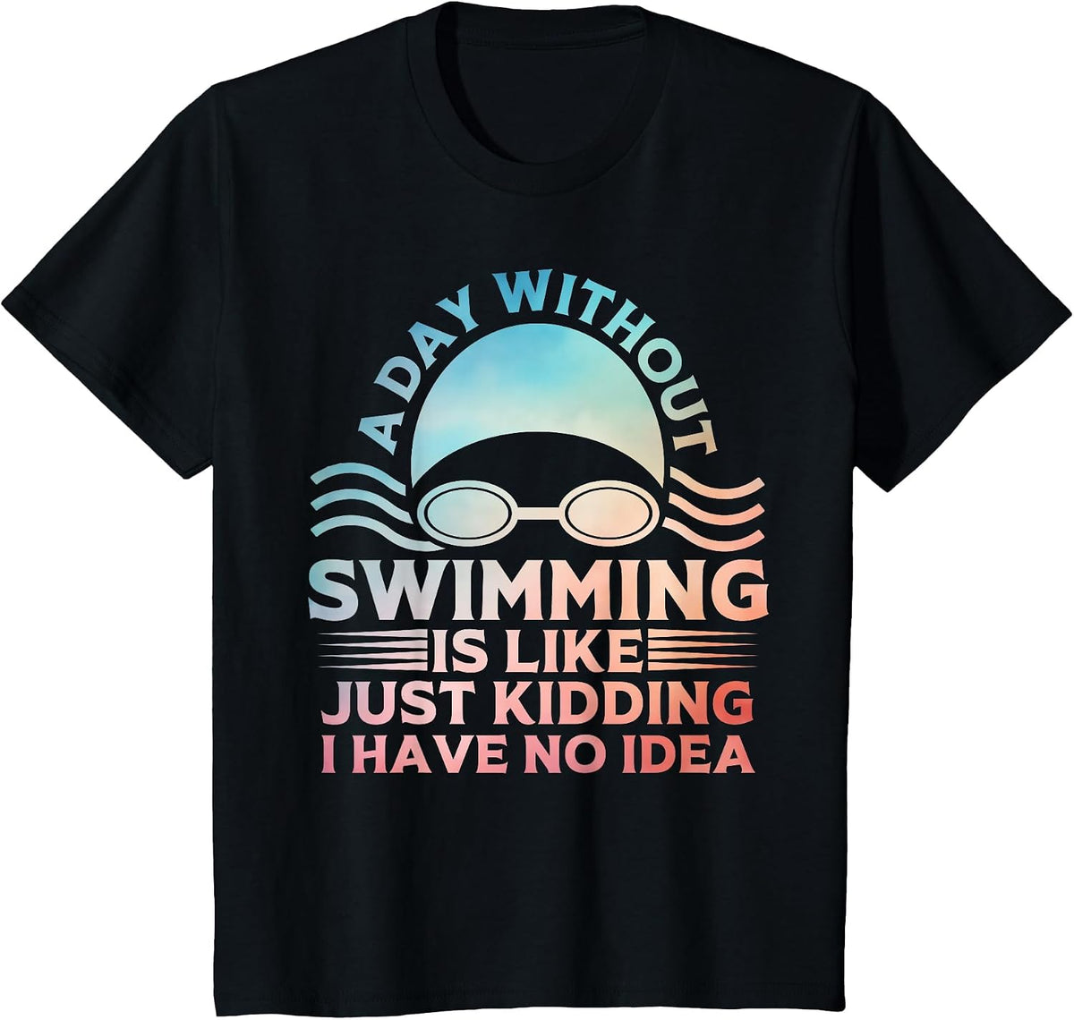 Funny Swimming Art for Men Women Swim Team Coach Swimmer T-Shirt - Black