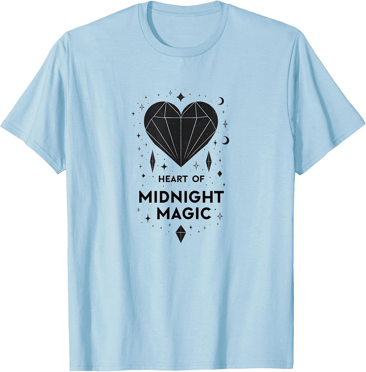 Heart of Midnight Magic Gothic Dark Romance T-Shirt - Baby Blue