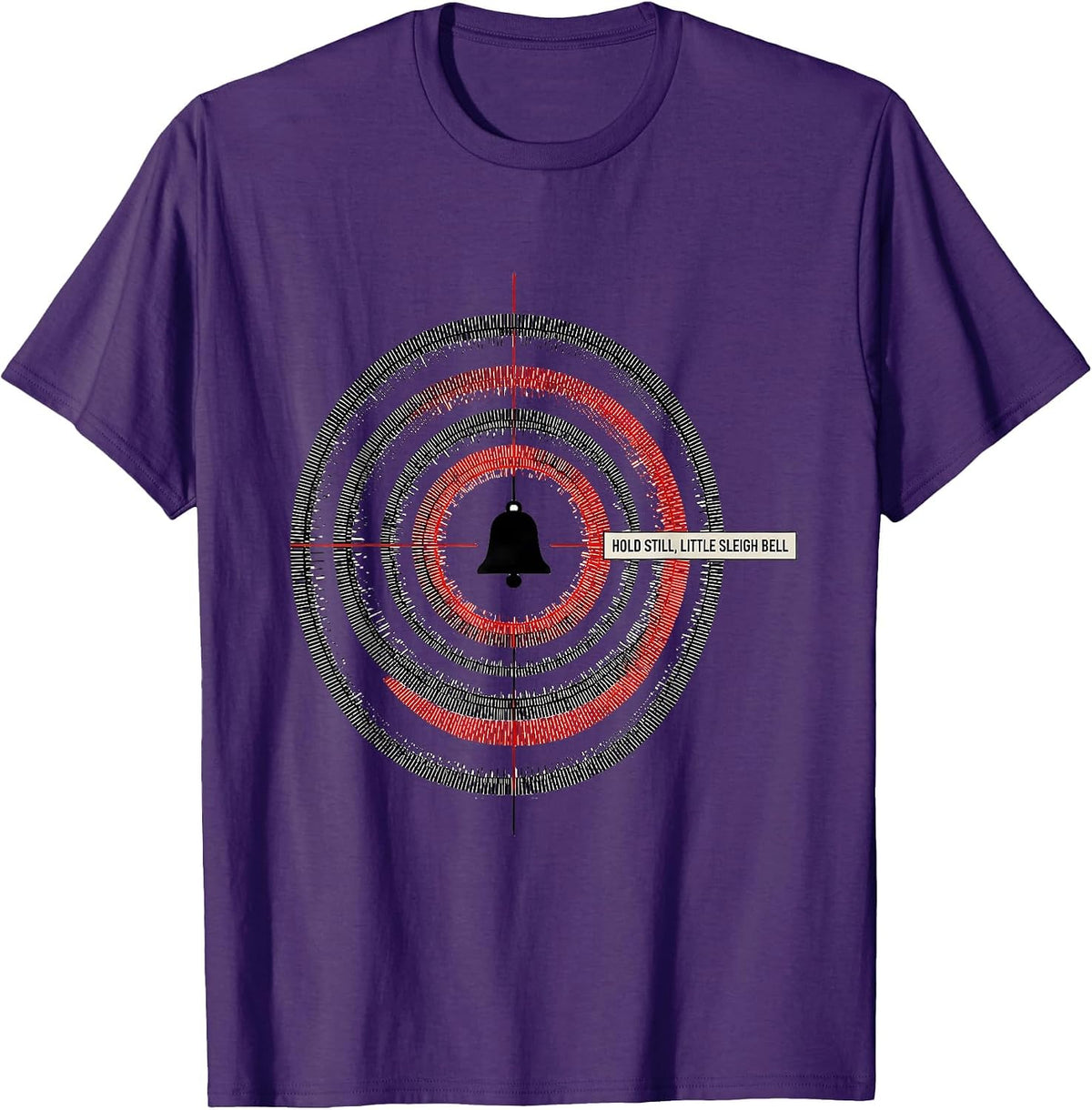 Hold Still Little Sleigh Bell Geometric Radiology Tech T-Shirt - Purple