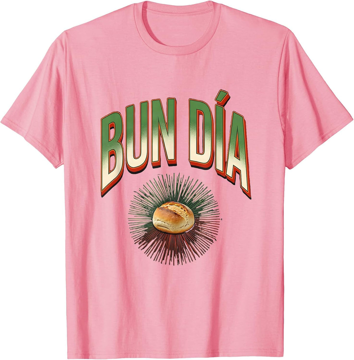 Men's Bun Día Funny Spanish Pun Cinco De Mayo Party Humor T-Shirt - Pink