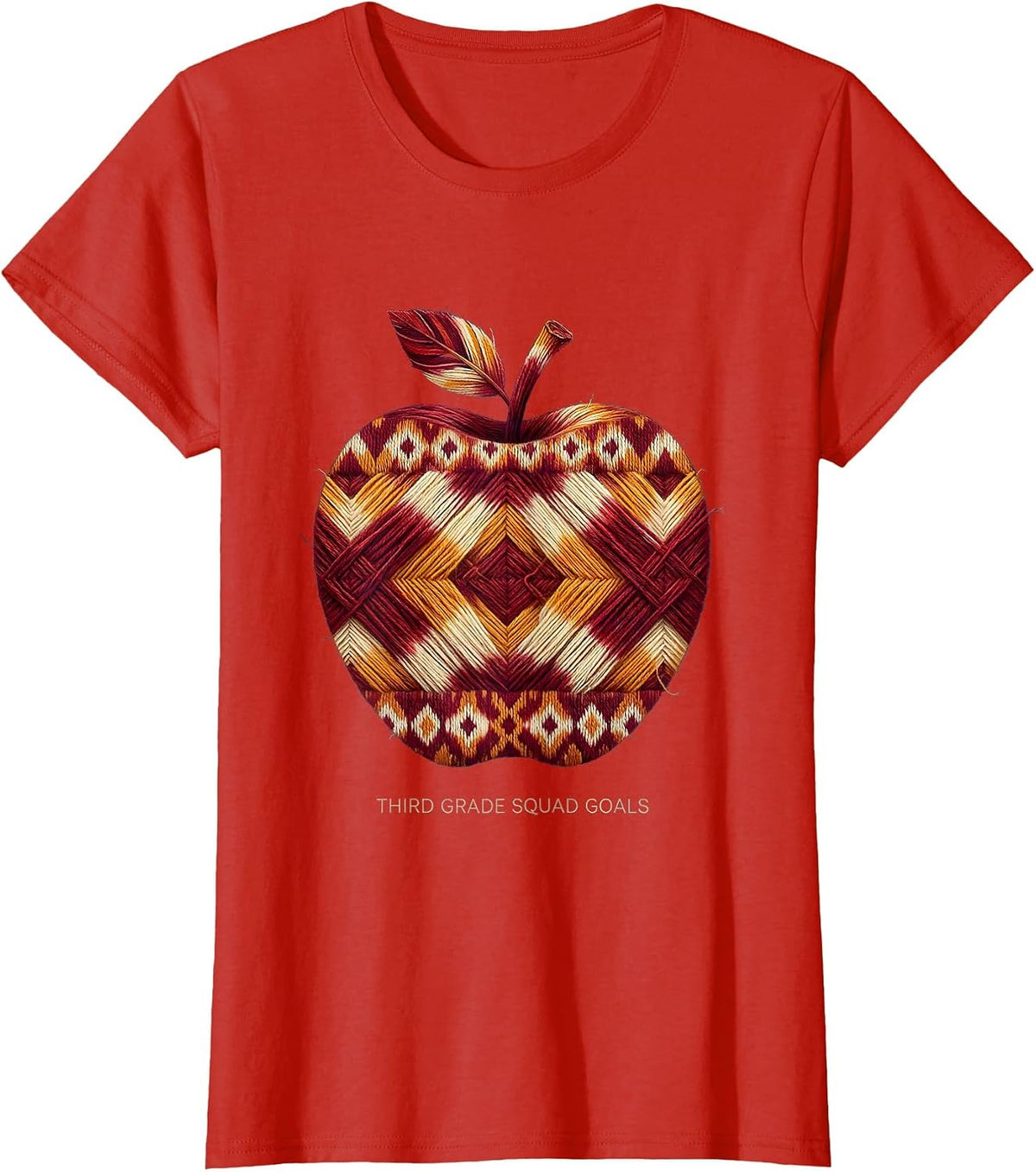 Third Grade Squad Goals Teacher Design T-Shirt - Red