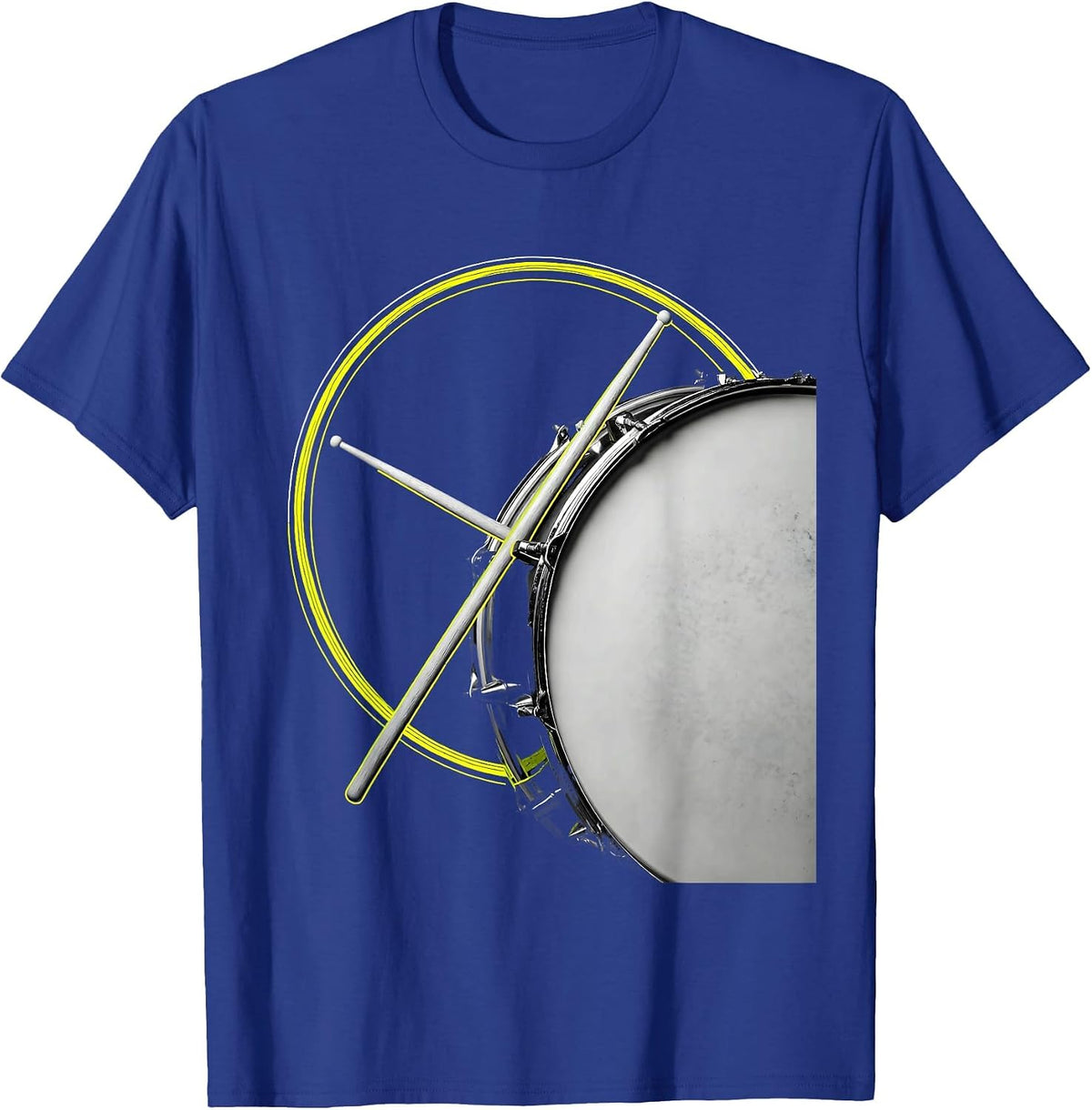 Frame Meets Drum Funny Drummer Humor Vintage T-Shirt - Royal Blue