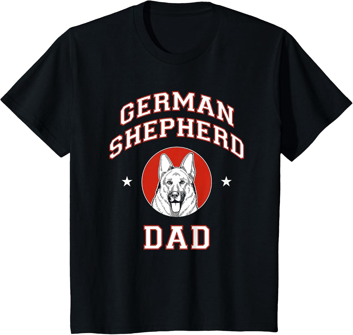 German Shepherd Dad Dog Father T-Shirt - Black