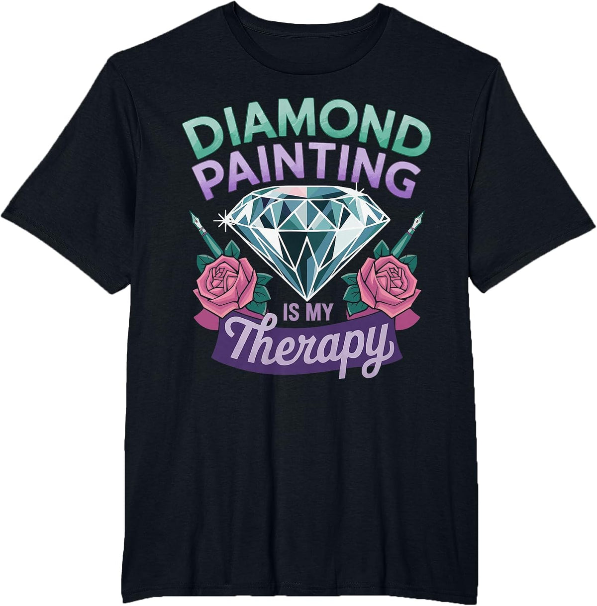 Diamond Painting Art Hobby Artistic Craft Diamond Painter T-Shirt - Black