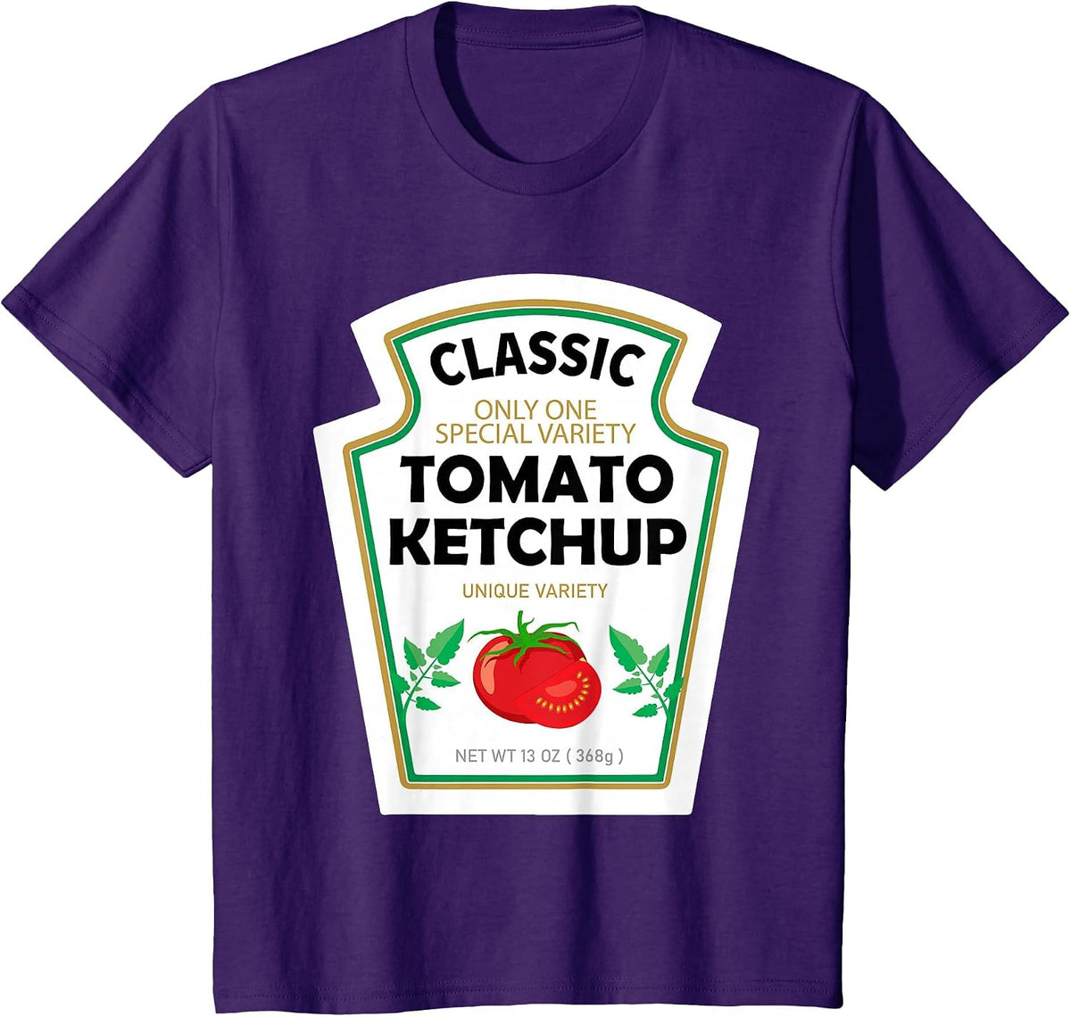 Red Ketchup DIY Costume Matching Couples Groups Halloween T-Shirt - Purple