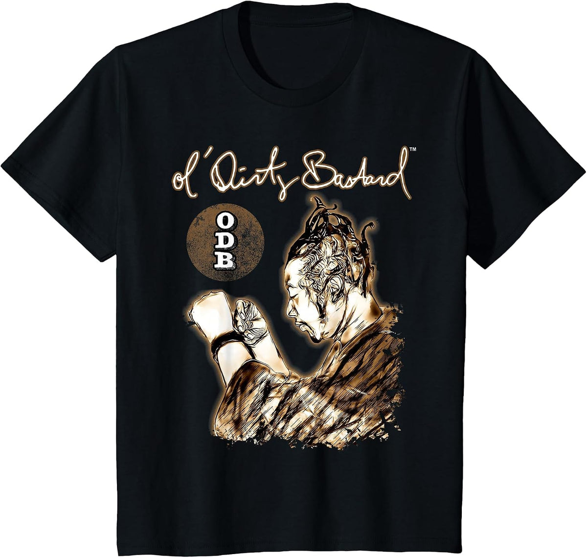 ODB Ol Dirty Ba-ard Graffiti Hip Hop 90s Wu Tang Gangsta T-Shirt - Black