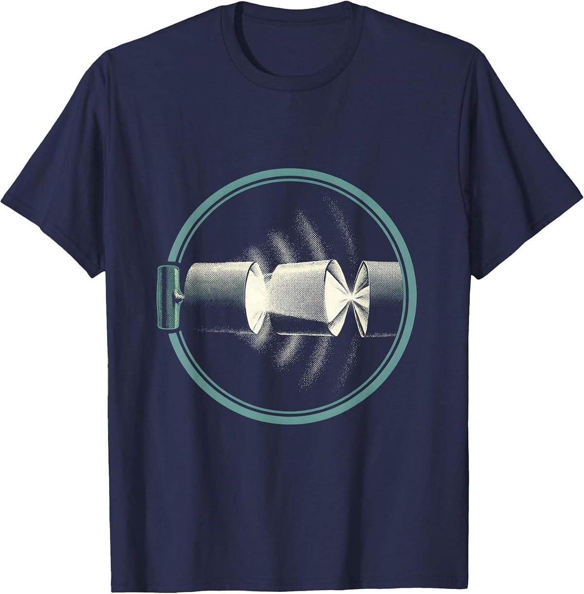 Men's Christmas Cracker Ultrasound Tech Radiology Humor T-Shirt - Navy Blue