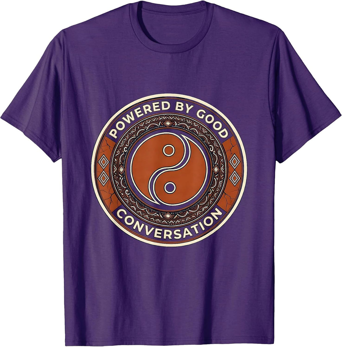 Men's Powered by Good Conversation Graphic Design T-Shirt - Purple