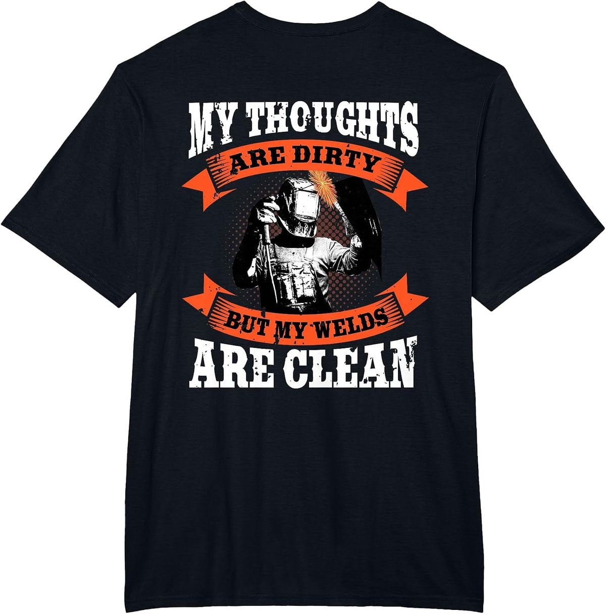 Welder Funny Welding Image On Back of Shirt T-Shirt - Black