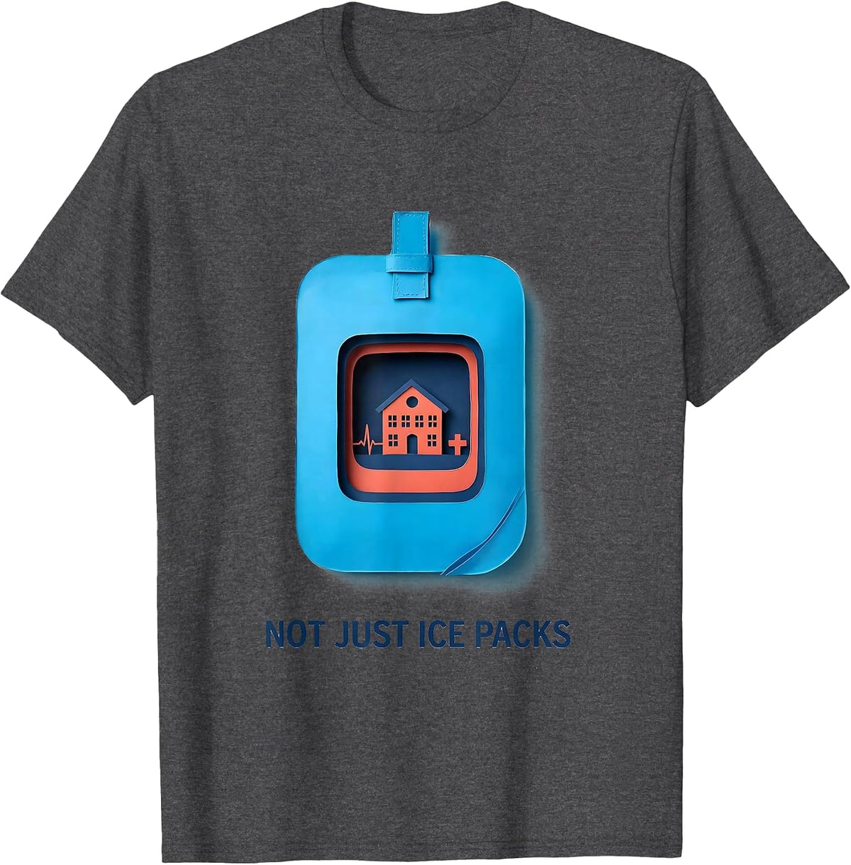 Men's Not Just Ice Packs Funny School Nurse Gift Back To School T-Shirt - Dark Heather Grey