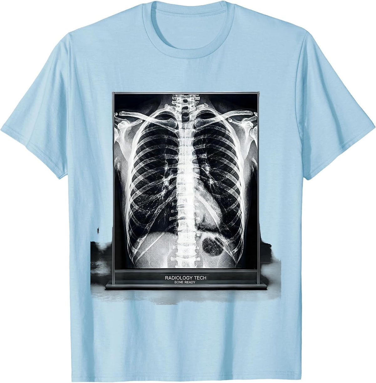 Men's Radiology Tech Bone Ready Funny Radiologic Technologist T-Shirt - Baby Blue
