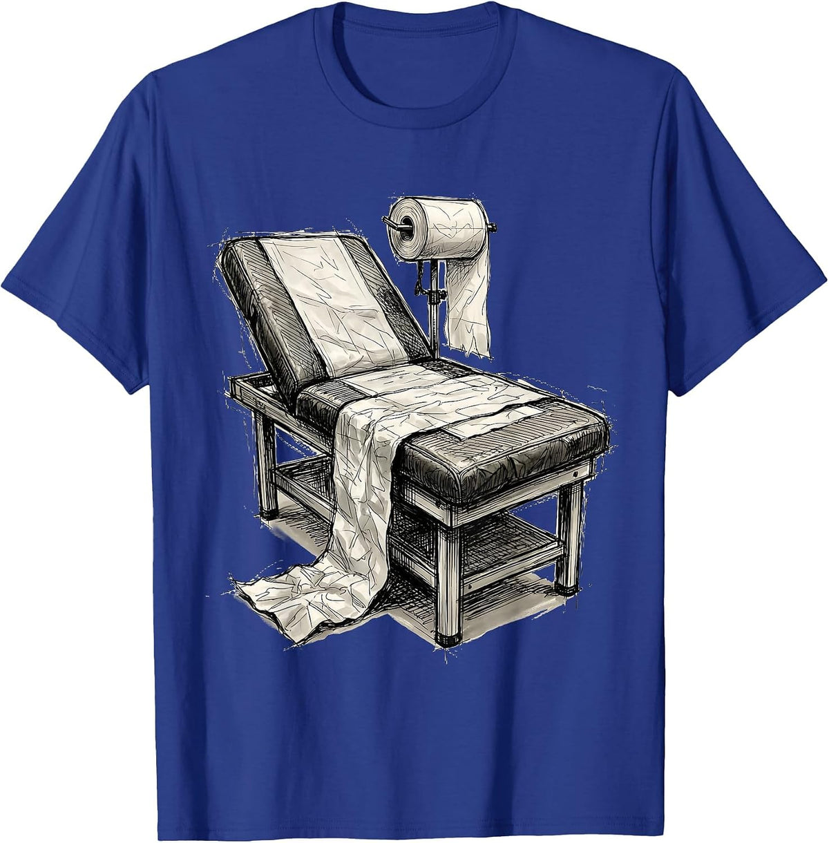 School Nurse Exam Table Illustration Gift T-Shirt - Royal Blue