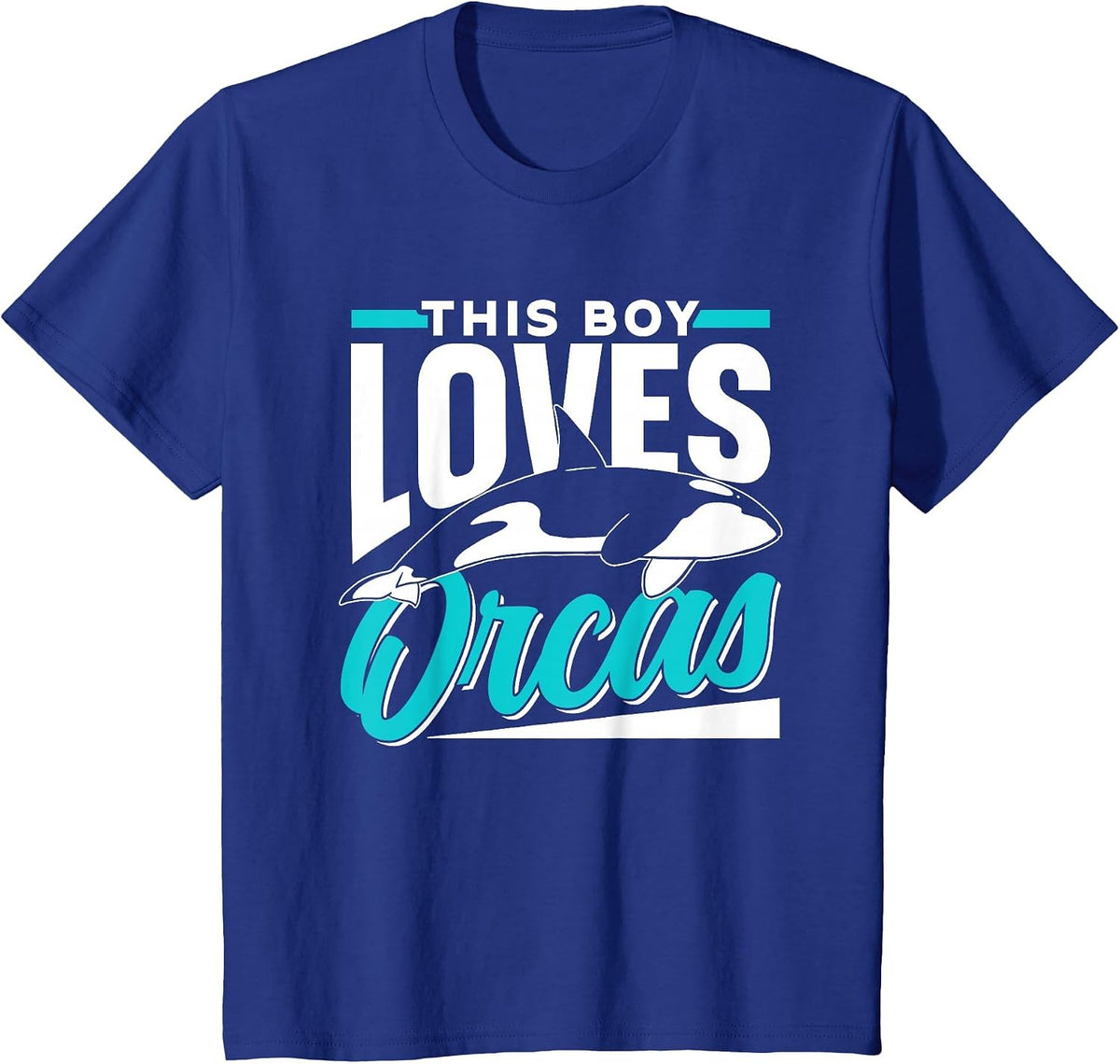 This Boy Loves Orcas Sea Protect Whale Orca T-Shirt - Royal Blue