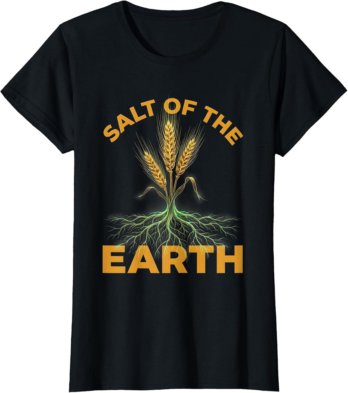 Salt of the Earth Hardworking Peasant Design T-Shirt - Black