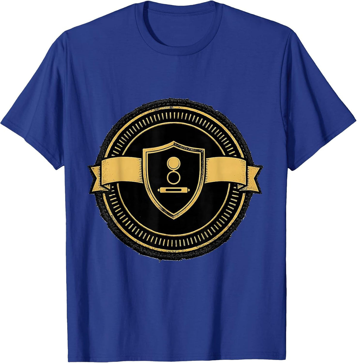 Men's School Bus Driver Emblem Funny Halloween Costume T-Shirt - Royal Blue