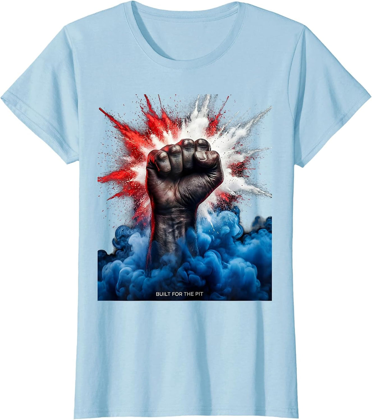 Built for the Pit Metal Music Graphic Design T-Shirt - Baby Blue