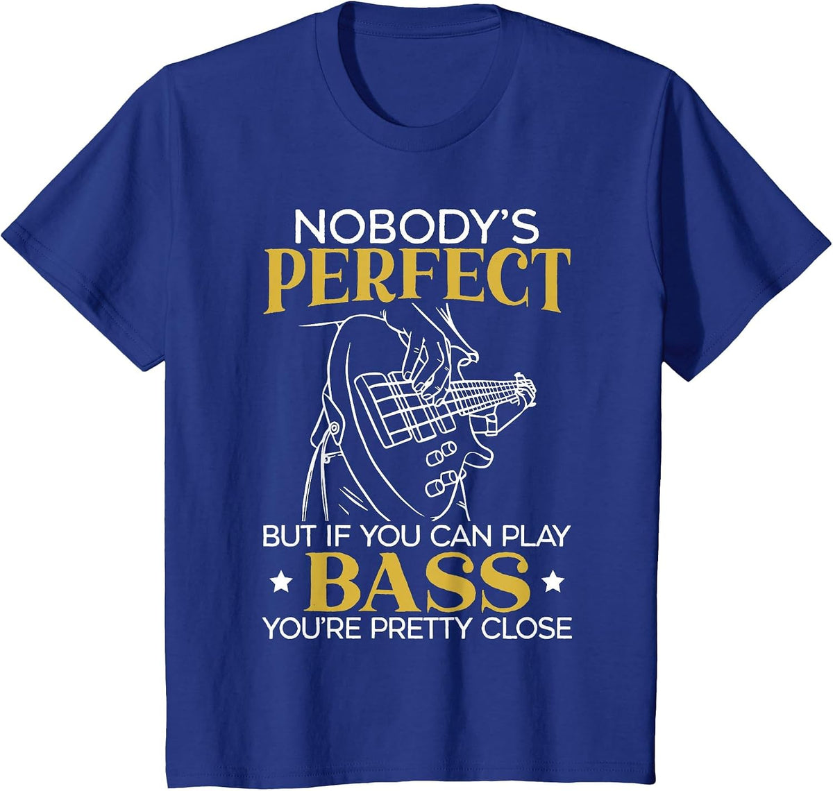 Bass Guitar Player Bassist Guitarist Musician Music T-Shirt - Royal Blue
