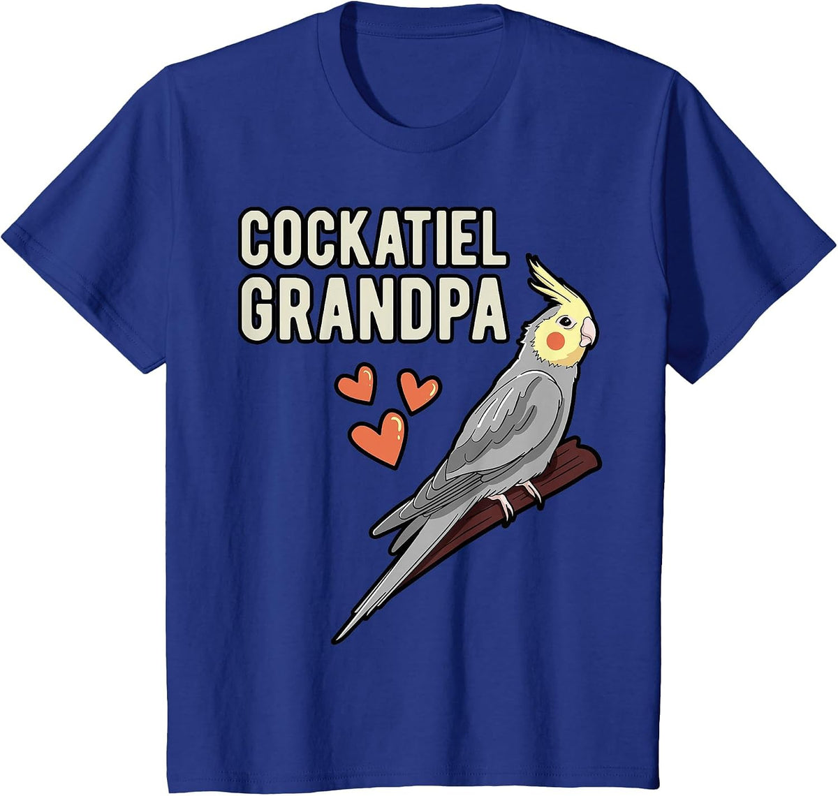 Cockatiel Grandpa Parrot Owner Grandfather Cockatoo Pet Bird T-Shirt - Royal Blue