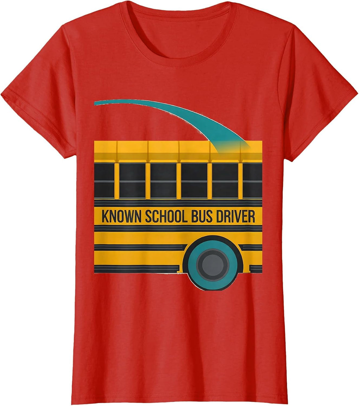 Known School Bus Driver Midcentury Modern Bus Driver T-Shirt - Red