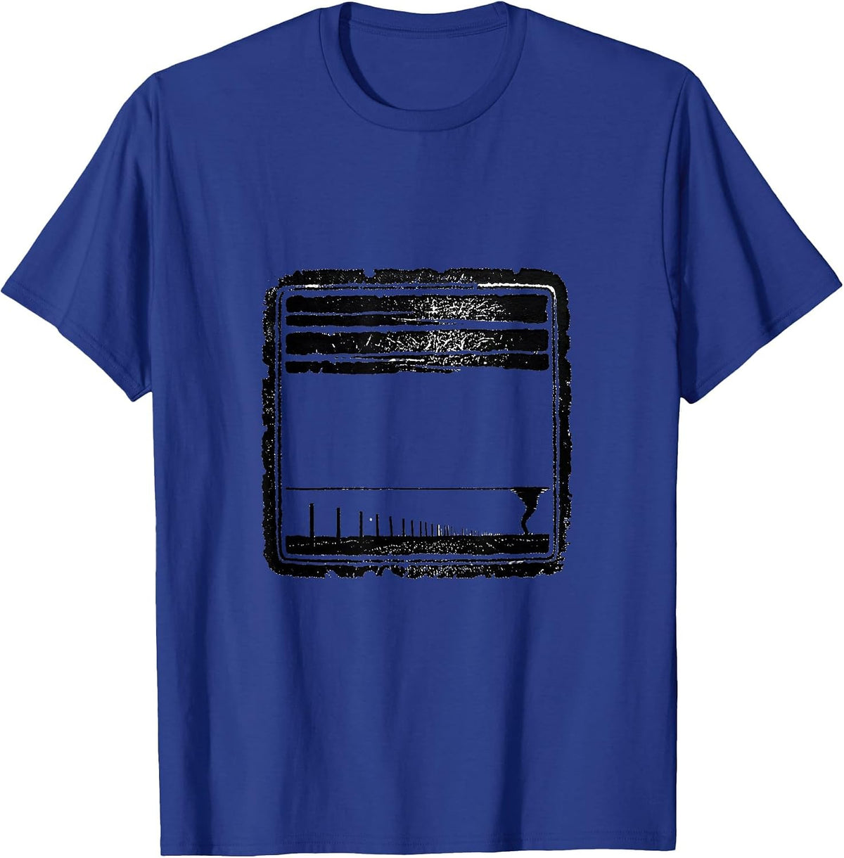 Men's Storm Chaser Tornado Stamp Weather Enthusiast Humor T-Shirt - Royal Blue