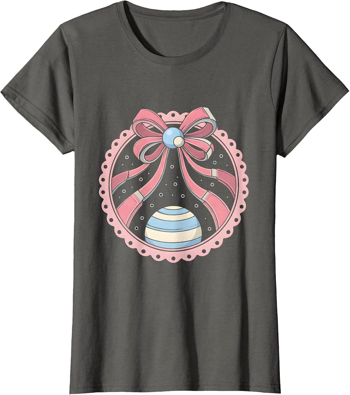Women's Comet Streaking Toward Planet Starfield Design T-Shirt - Asphalt Grey