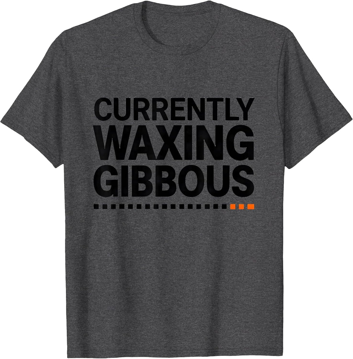 Men's Currently Waxing Gibbous Retro Astronomy Celestial Moon T-Shirt - Dark Heather Grey