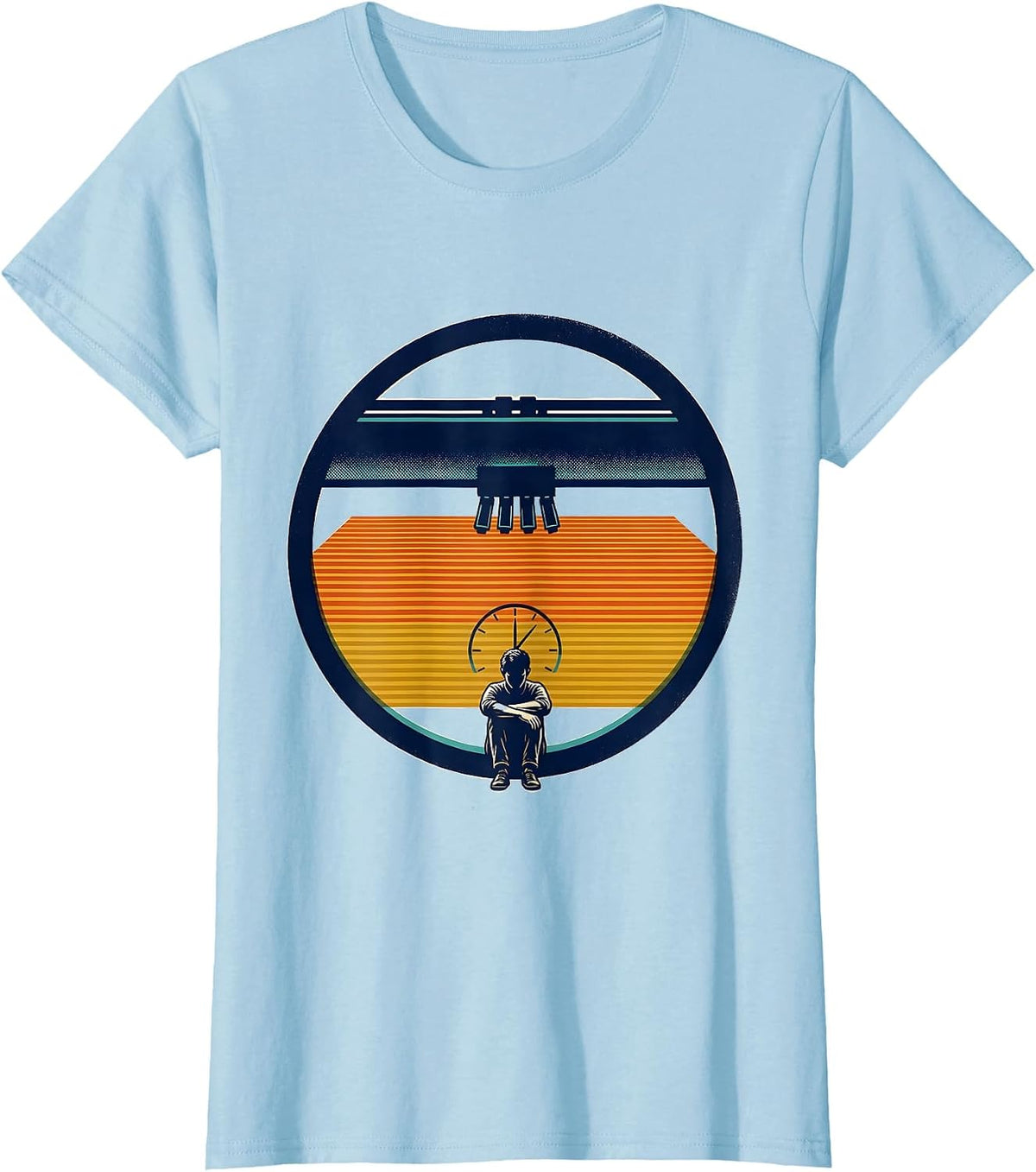 Women's 3D Printer Badge Deadpan Humor 3D Printing Hobbyist T-Shirt - Baby Blue