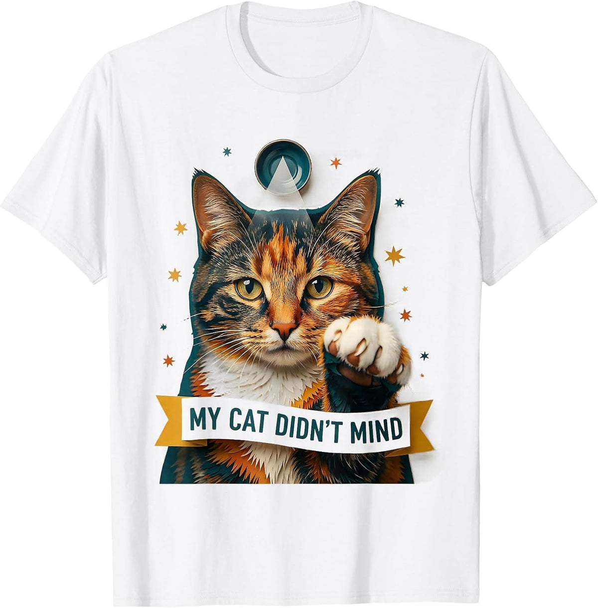 Men's My Cat Didn't Mind Funny Cat UFO Abduction Gift For Cat T-Shirt - White