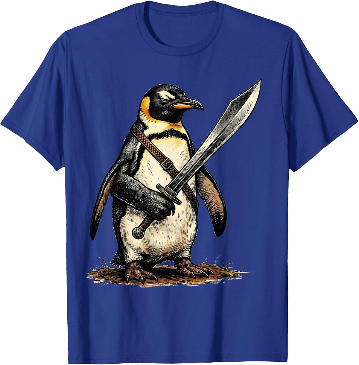 Flight Was Never An Option Tactical Penguin Funny Bird Meme T-Shirt - Royal Blue