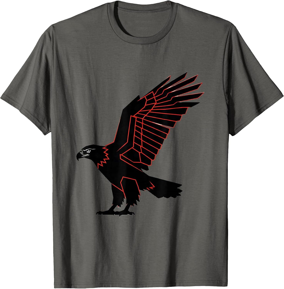 Men's Bald Eagle Compact Body Swiss International Eagle Lover T-Shirt - Asphalt Grey