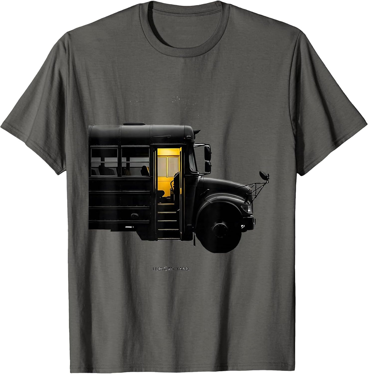 I Love My Yard School Bus Driver Appreciation Gift T-Shirt - Asphalt Grey