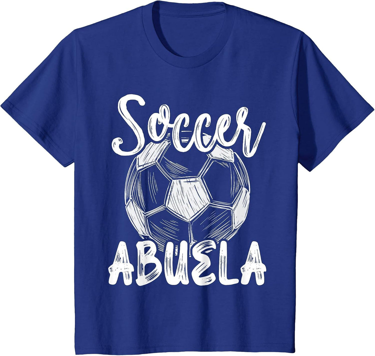 Soccer Abuela Women Family Matching Team Player Soccer Ball T-Shirt - Royal Blue