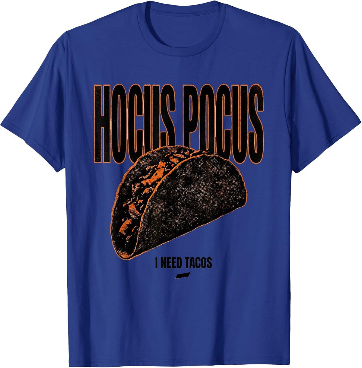 Men's Hocus Pocus I Need Tacos Funny Halloween Pun Humor T-Shirt - Royal Blue