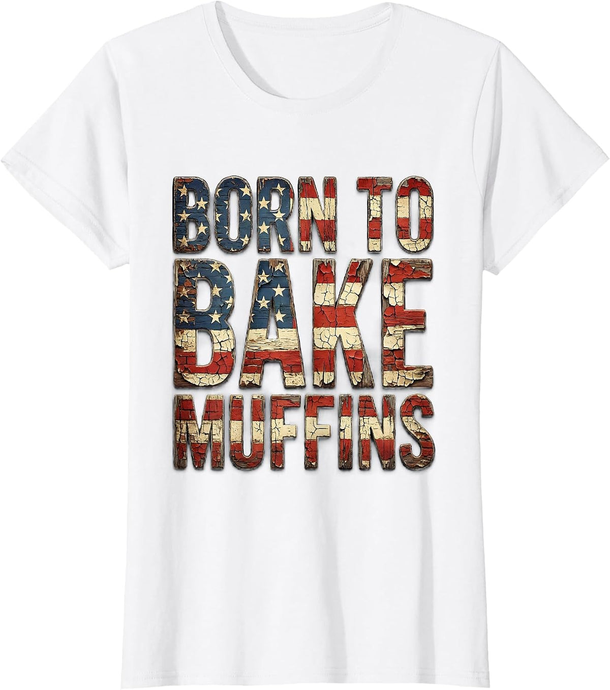 Born to Bake Muffins Muffin Man Design T-Shirt - White