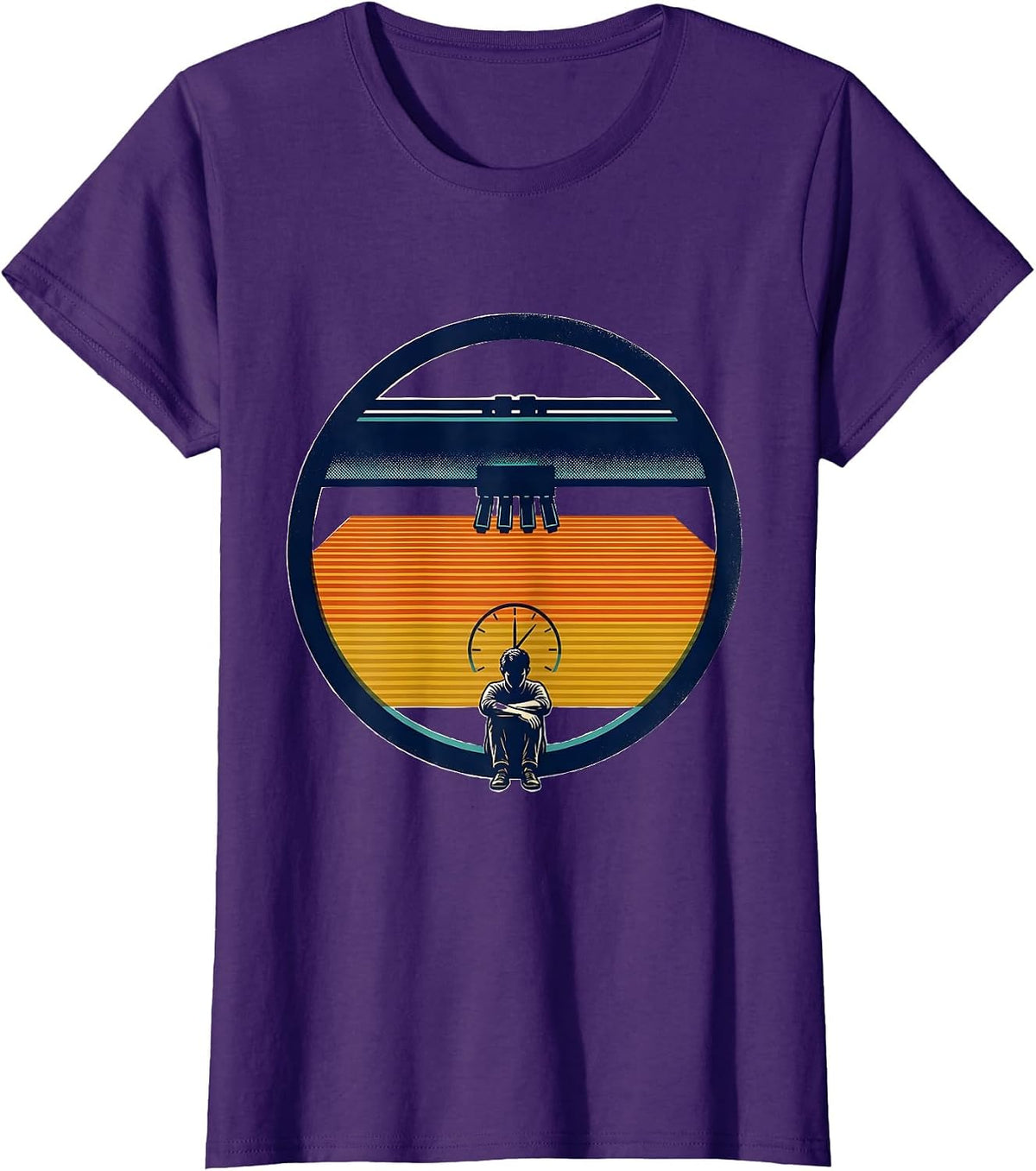 Women's 3D Printer Badge Deadpan Humor 3D Printing Hobbyist T-Shirt - Purple