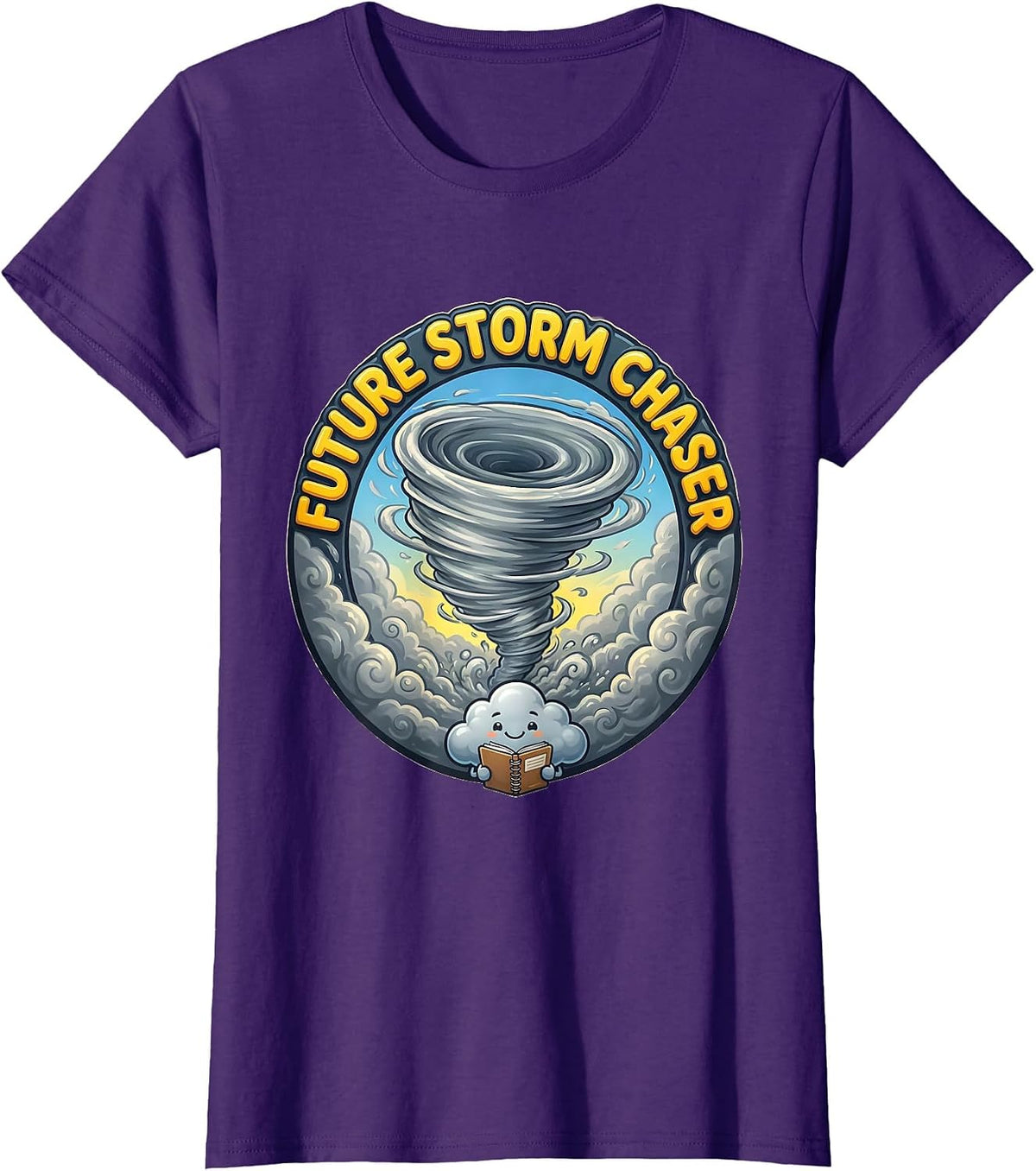 Future Storm Chaser Funny Weather Meteorology Enthusiast T-Shirt - Purple